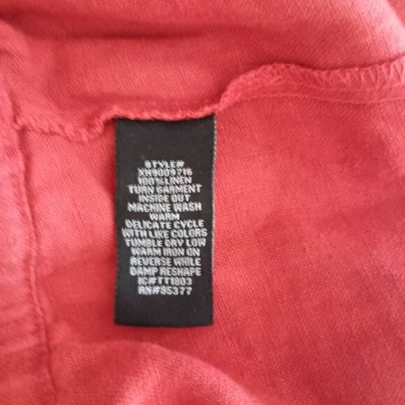 Sanctuary Daylight Linen Belted Shorts Red M Great Cond Summer Bloomingdale's - Picture 2 of 5